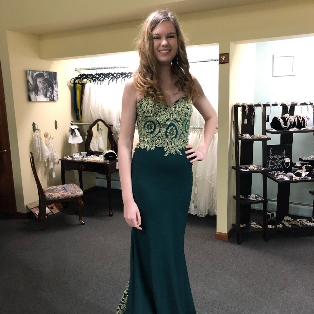 Green prom pageant dress